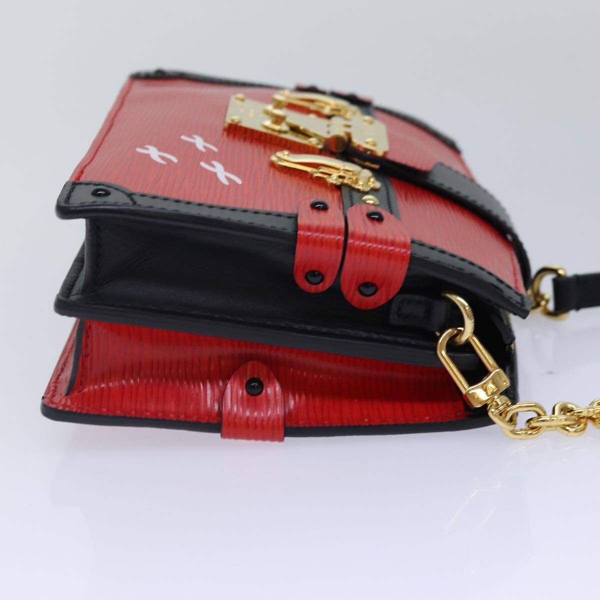 Louis Vuitton Trunk Clutch Epi Leather, RED, LEATHER, Clutche & pouche