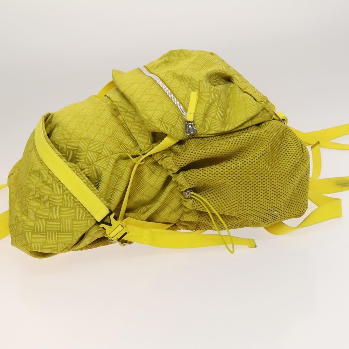Bottega Veneta Vintage Backpack Nylon, Yellow, Nylon, Backpack