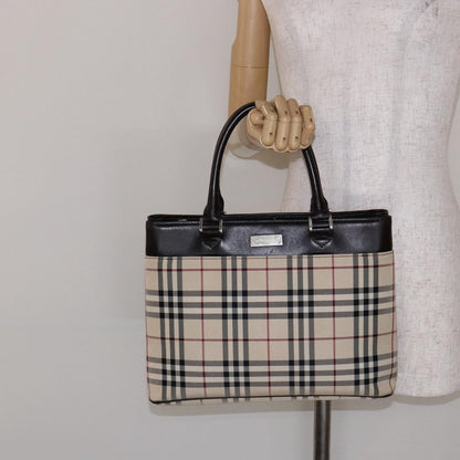 Burberry Nova Check Tote Canvas and Leather, BEIGE, NYLON, Tote bag