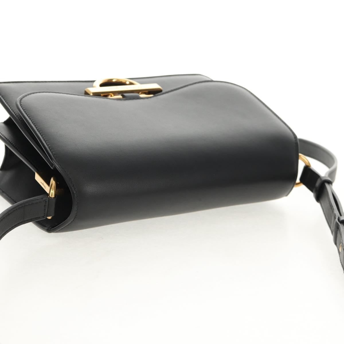 Salvatore Ferragamo Joanne Shoulder Bag Leather, BLACK, LEATHER, Shoulder bag