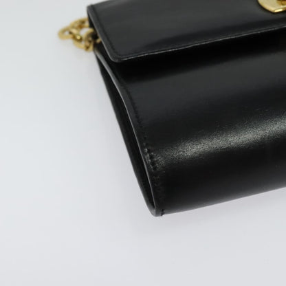 Salvatore Ferragamo Gancini Box Crossbody Bag Leather, BLACK, LEATHER, Shoulder bag