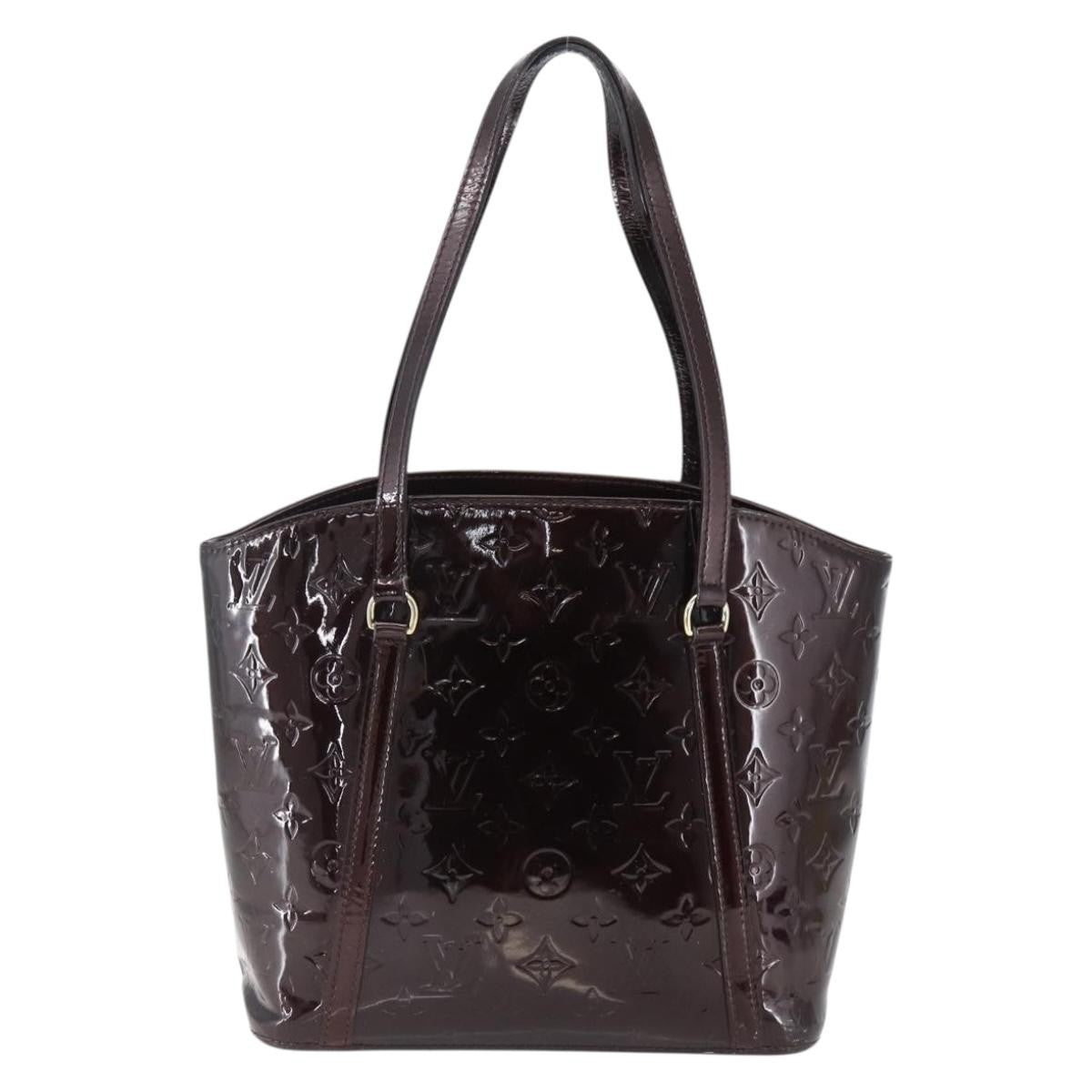 Louis Vuitton Avalon Handbag Monogram Vernis, PURPLE, PATENT_LEATHER, Tote bag