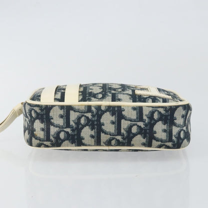 Christian Dior Vintage Trotter Pouch Diorissimo Canvas, NAVY, PVC, Clutche & pouche