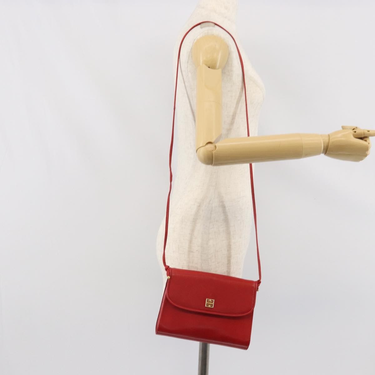 Givenchy Vintage 4G shoulder bag Leather, RED, LEATHER, Shoulder bag