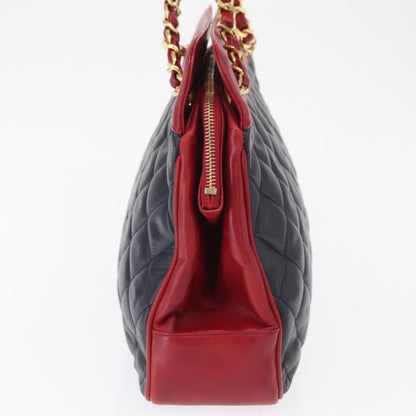 Chanel Chanel Bicolor Shoulder Bag Red/Navy leather bicolore, NAVY, LEATHER, Shoulder bag