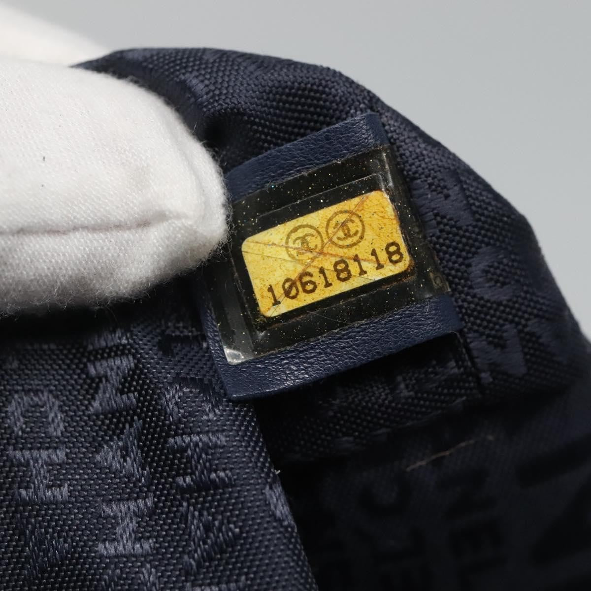 Chanel Vintage Bowler Bag Printed Canvas, NAVY, CANVAS, Handbag