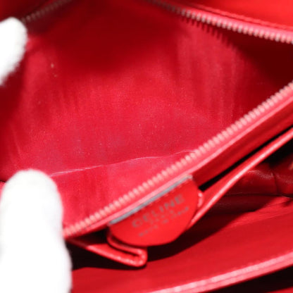 Celine Vintage Triomphe Shoulder Bag Leather, RED, LEATHER, Shoulder bag