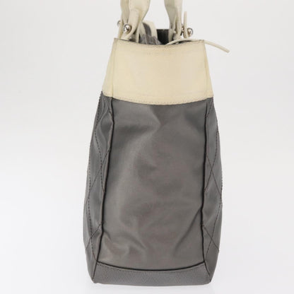 Chanel Biarritz Tote Nylon, SILVER, NYLON, Tote bag