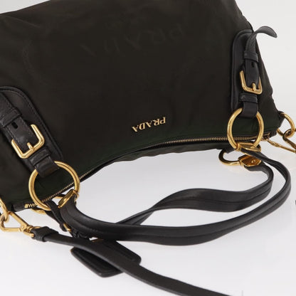 Prada Vintage Handbag Tessuto, KHAKI, NYLON, Handbag