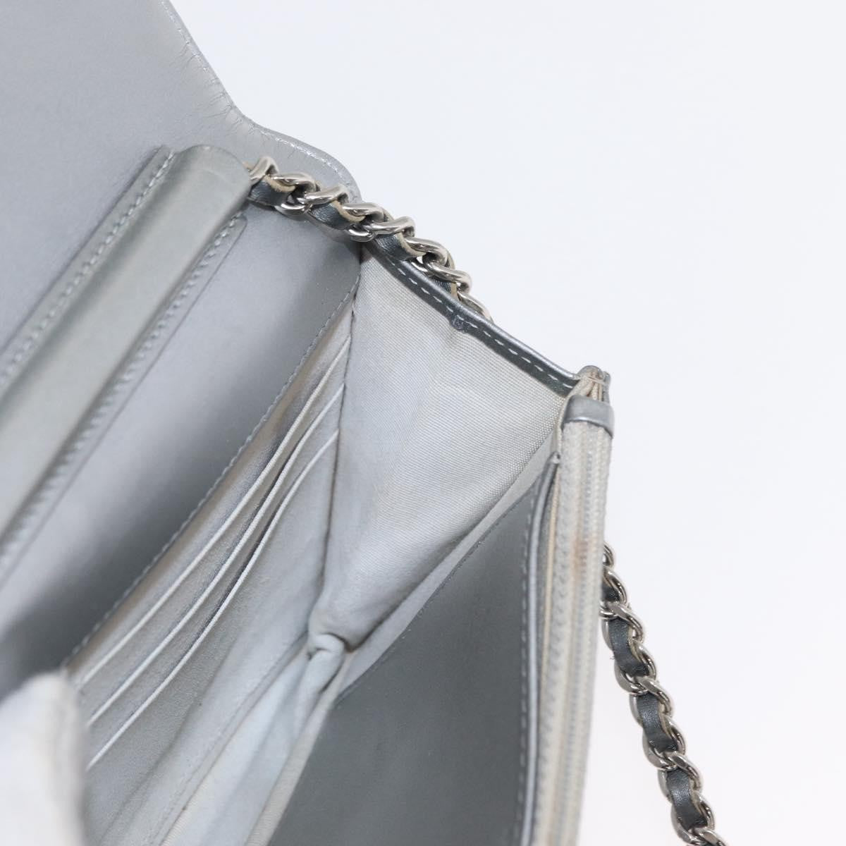 Chanel Reissue 2.55 Wallet on Chain Quilted Lambskin, SILVER, LEATHER, Shoulder bag