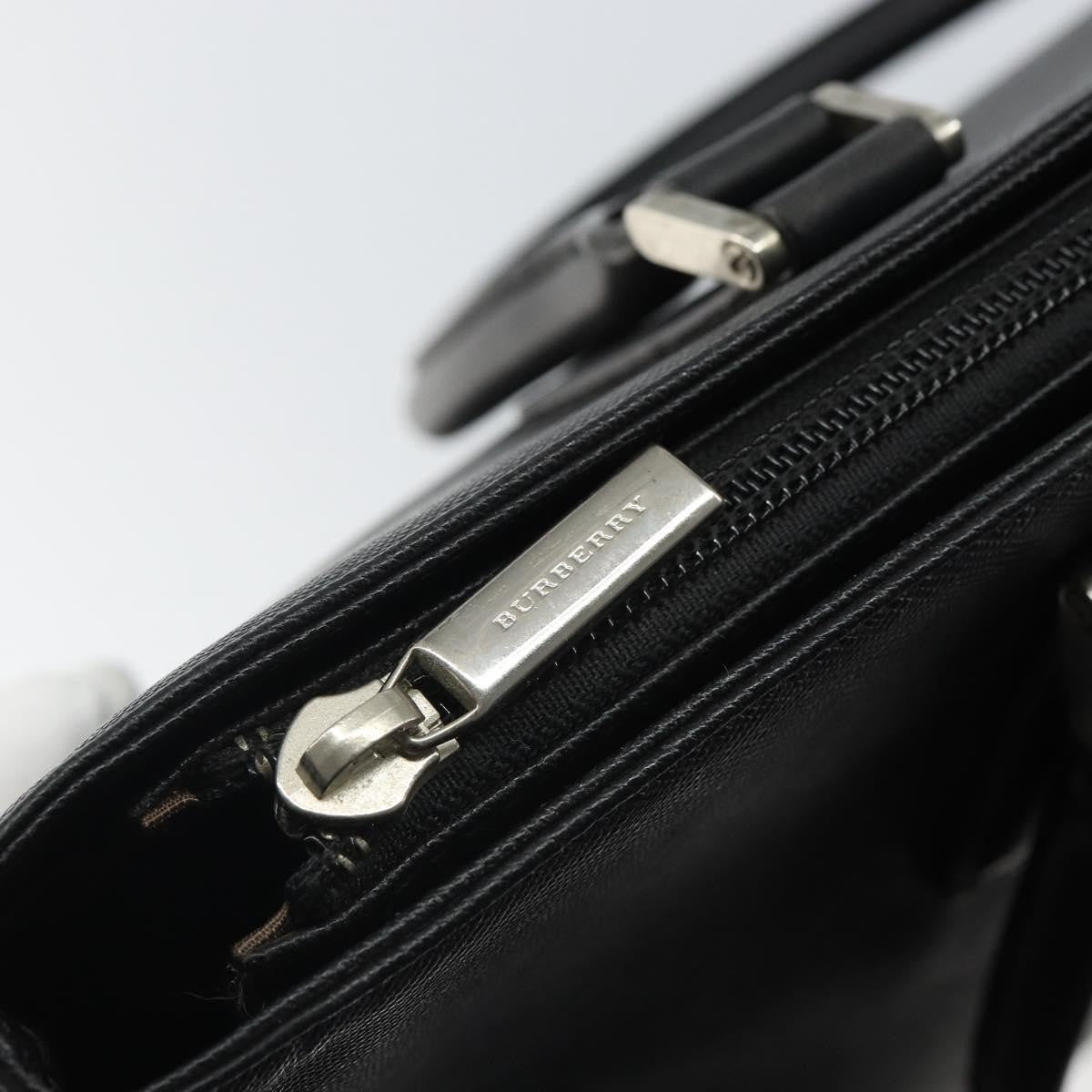 Burberry Vintage tote bag Leather, BLACK, LEATHER, Tote bag