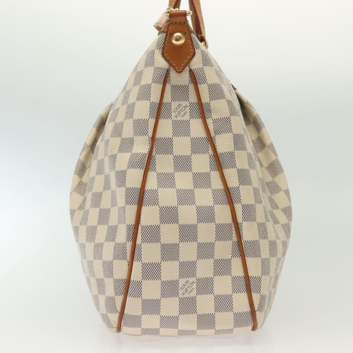 Louis Vuitton Siracusa Handbag Damier, WHITE, CANVAS, Shoulder bag