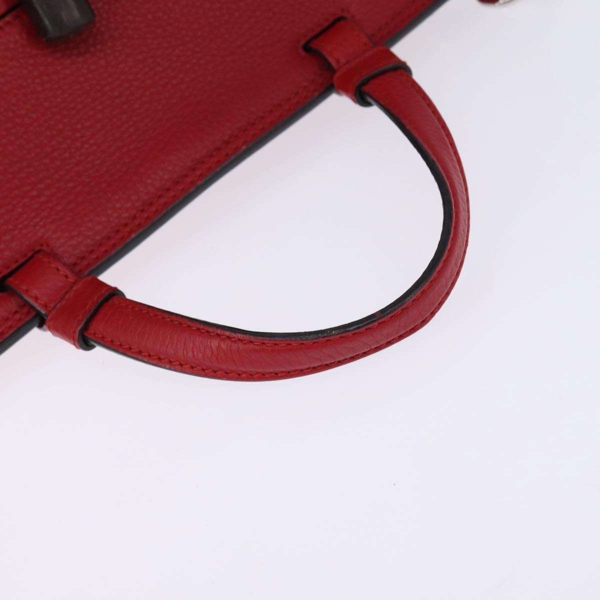 Gucci Bamboo Daily Top Handle Bag Leather, RED, LEATHER, Handbag