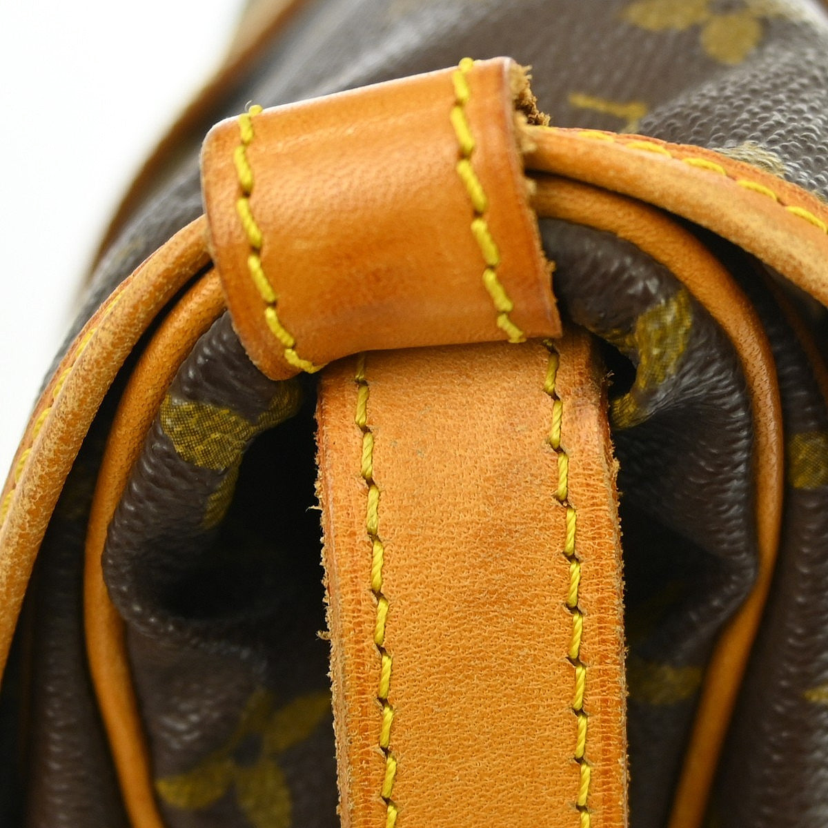 Louis Vuitton Saumur Handbag Monogram Canvas, Brown, Canvas, Shoulder Bag