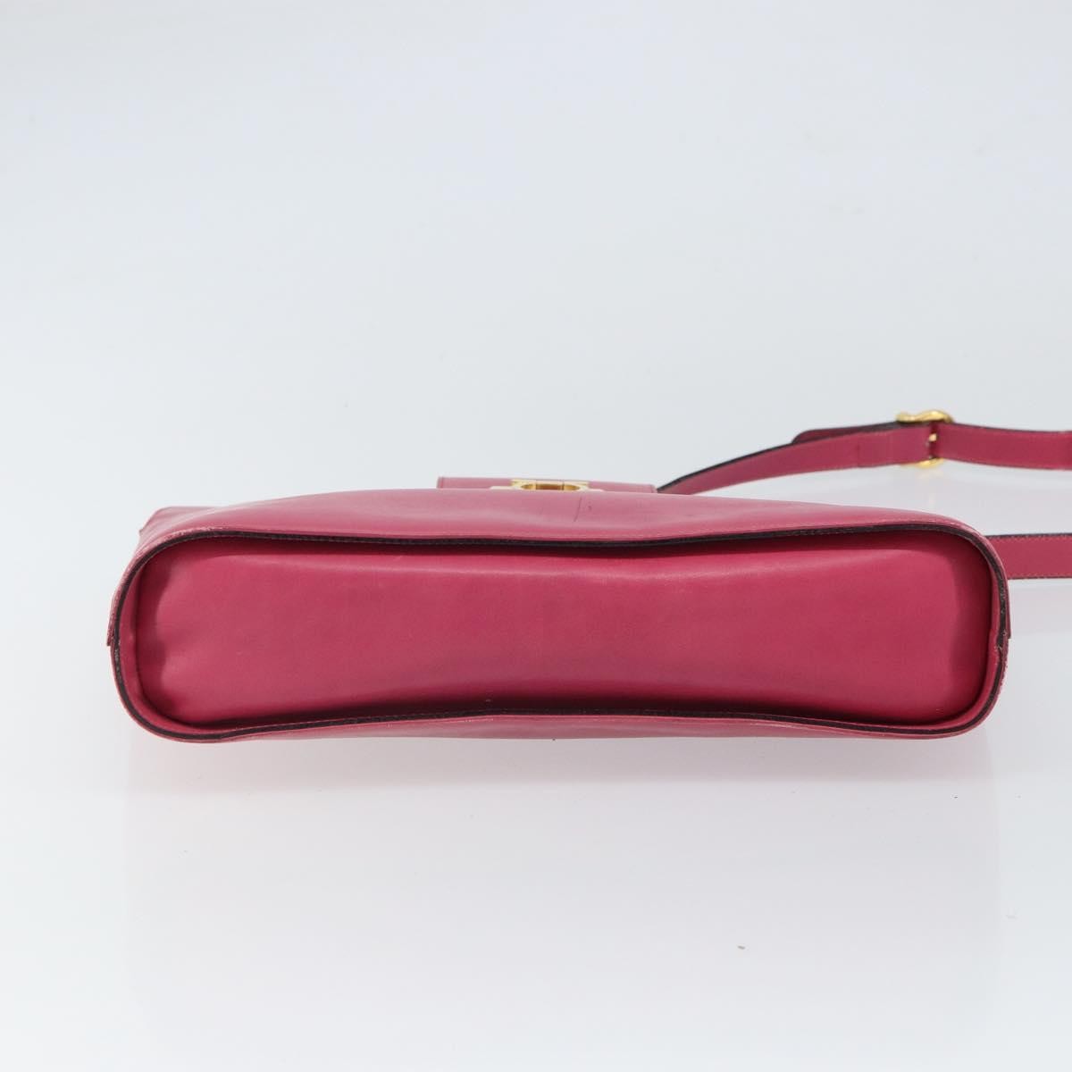 Salvatore Ferragamo Gancini Shoulder Bag Leather, PINK, LEATHER, Shoulder bag