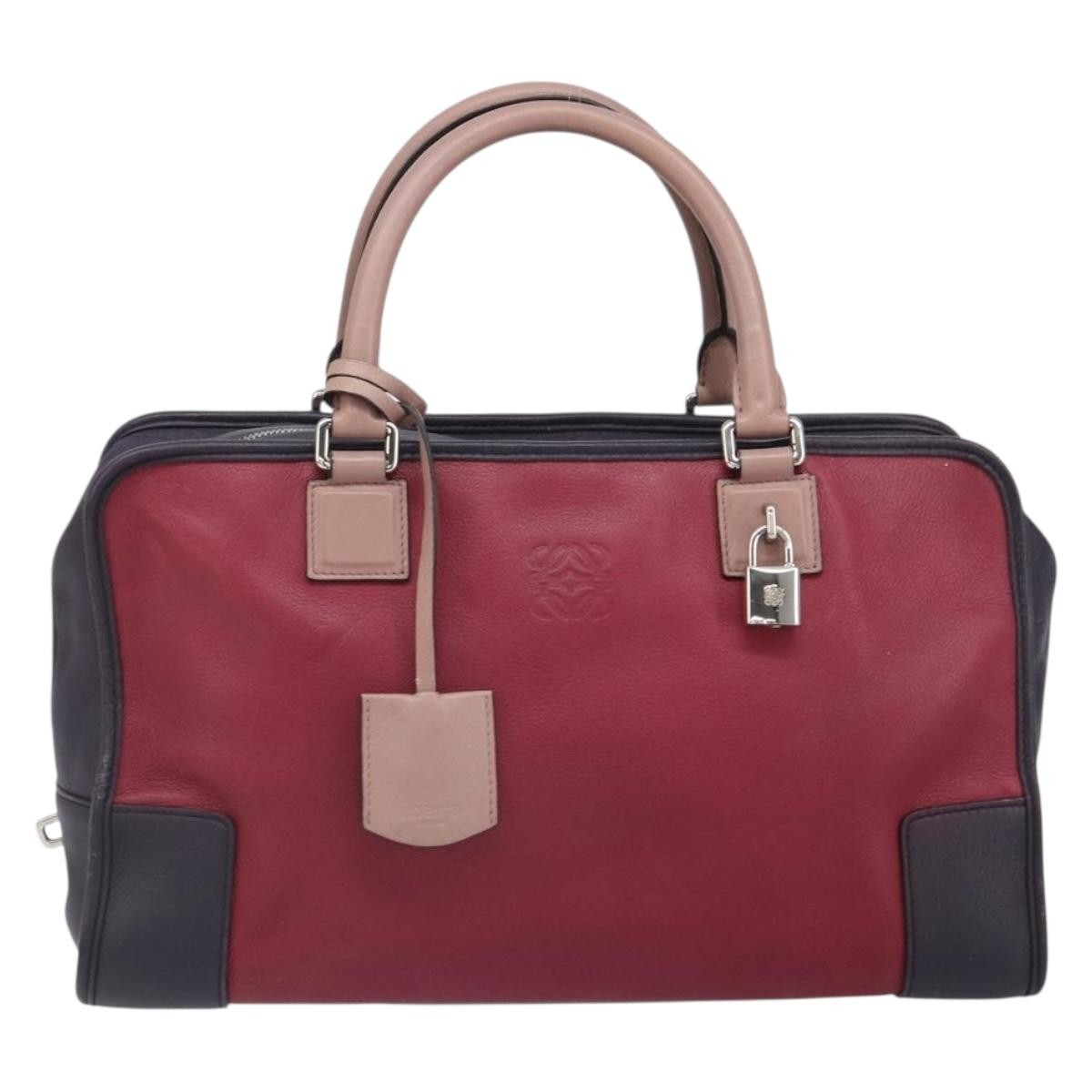 Loewe Amazona Bag Leather, RED, LEATHER, Handbag