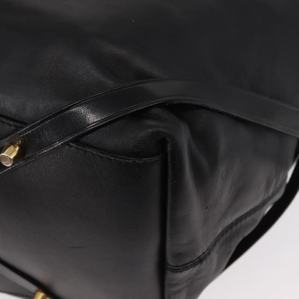 Burberry Vintage Tote Leather, BLACK, LEATHER, Tote bag