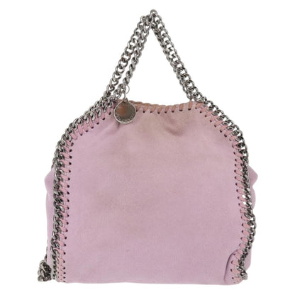 Stella McCartney Falabella Fold Over Crossbody Bag Suede, PINK, SUEDE, Crossbody bag