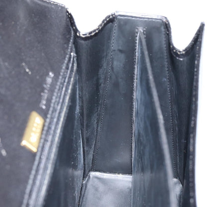 Bally Vintage Handbag Leather, BLACK, LEATHER, Handbag
