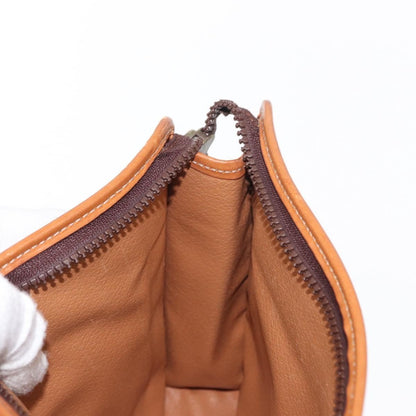 Celine Macadam Pochette Canvas and Leather, BROWN, CANVAS, Clutche & pouche