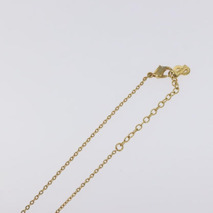 Christian Dior Vintage CD Heart Pendant Necklace Metal with Crystals, GOLD, METAL, Necklace