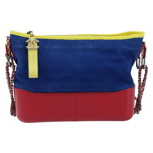Chanel Gabrielle Hobo Quilted Suede, Multicolour, Suede, Shoulder Bag