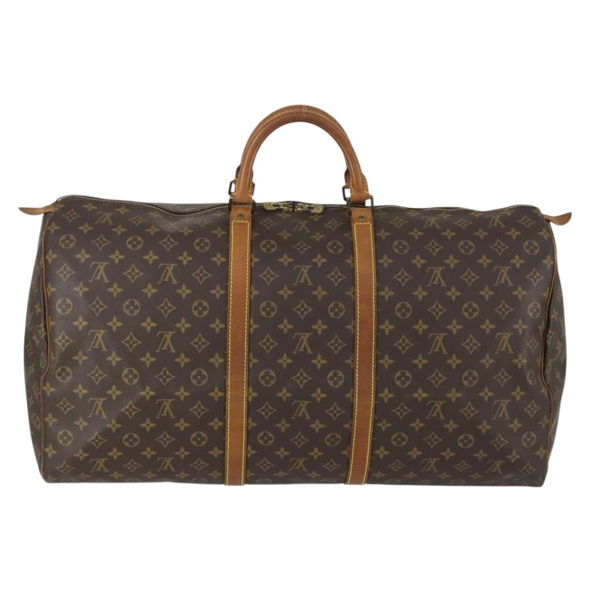 Louis Vuitton Keepall Bag Monogram Canvas, Brown, Canvas, Travel Bag