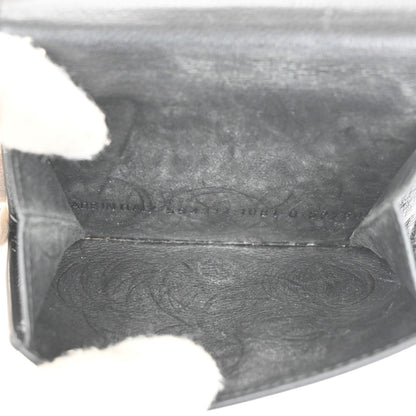 Balenciaga Trifold Wallet Leather, Black, Leather, Wallet