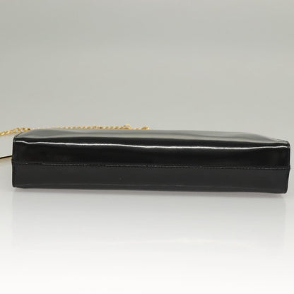 Salvatore Ferragamo Vintage Gancini Chain Shoulder Bag Patent Leather, BLACK, PATENT_LEATHER, Shoulder bag