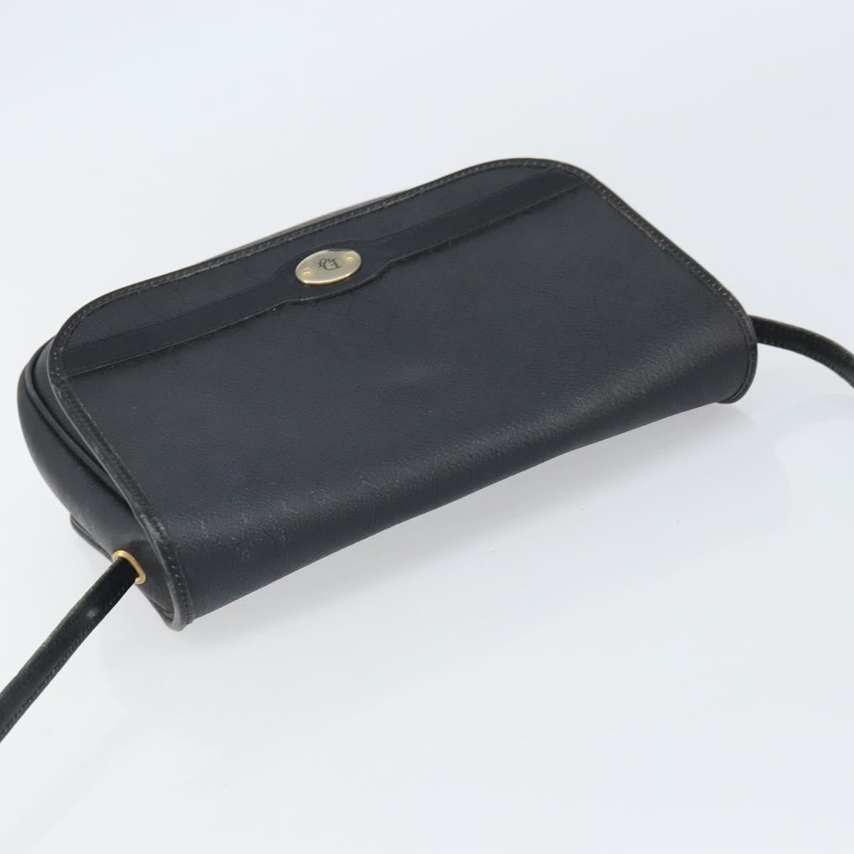 Christian Dior Vintage Honeycomb Shoulder Bag Canvas and Leather, BLACK, CANVAS, Shoulder bag