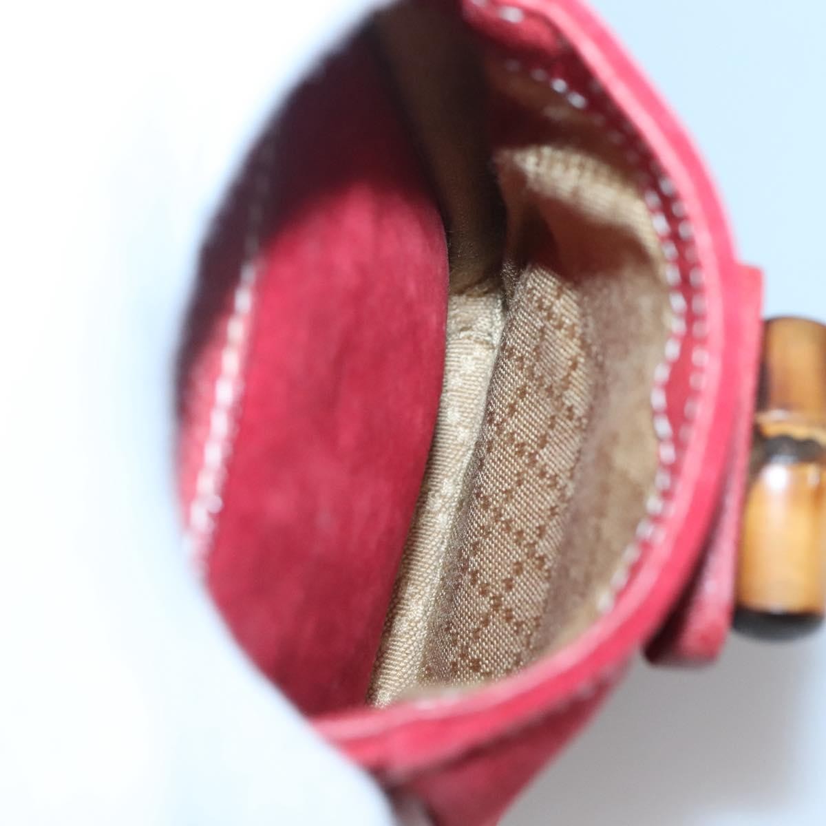 Gucci Bamboo Tassel Backpack Suede, RED, SUEDE, Backpack