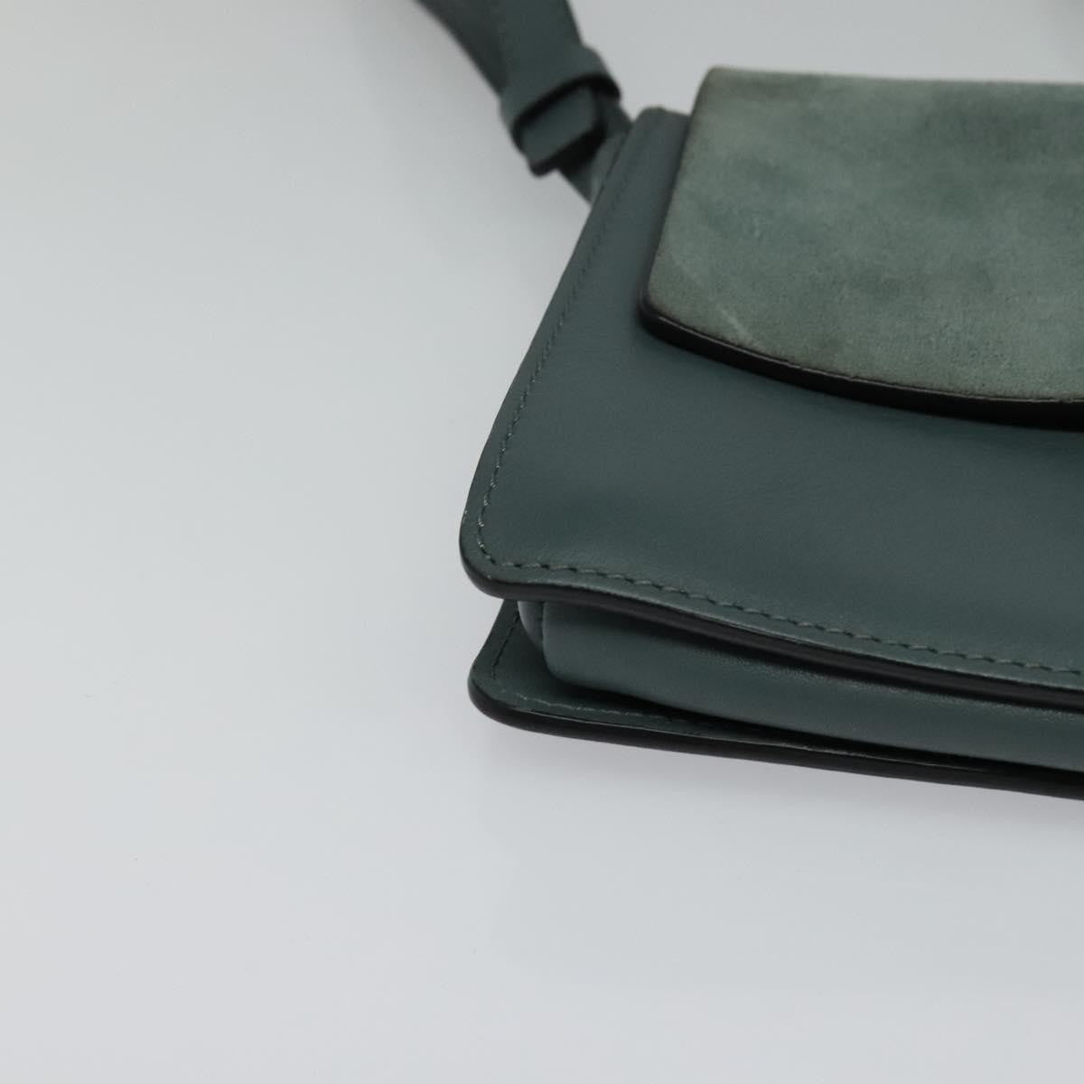 Chloe Faye Shoulder Bag Leather and Suede, BLUE, SUEDE, Shoulder bag