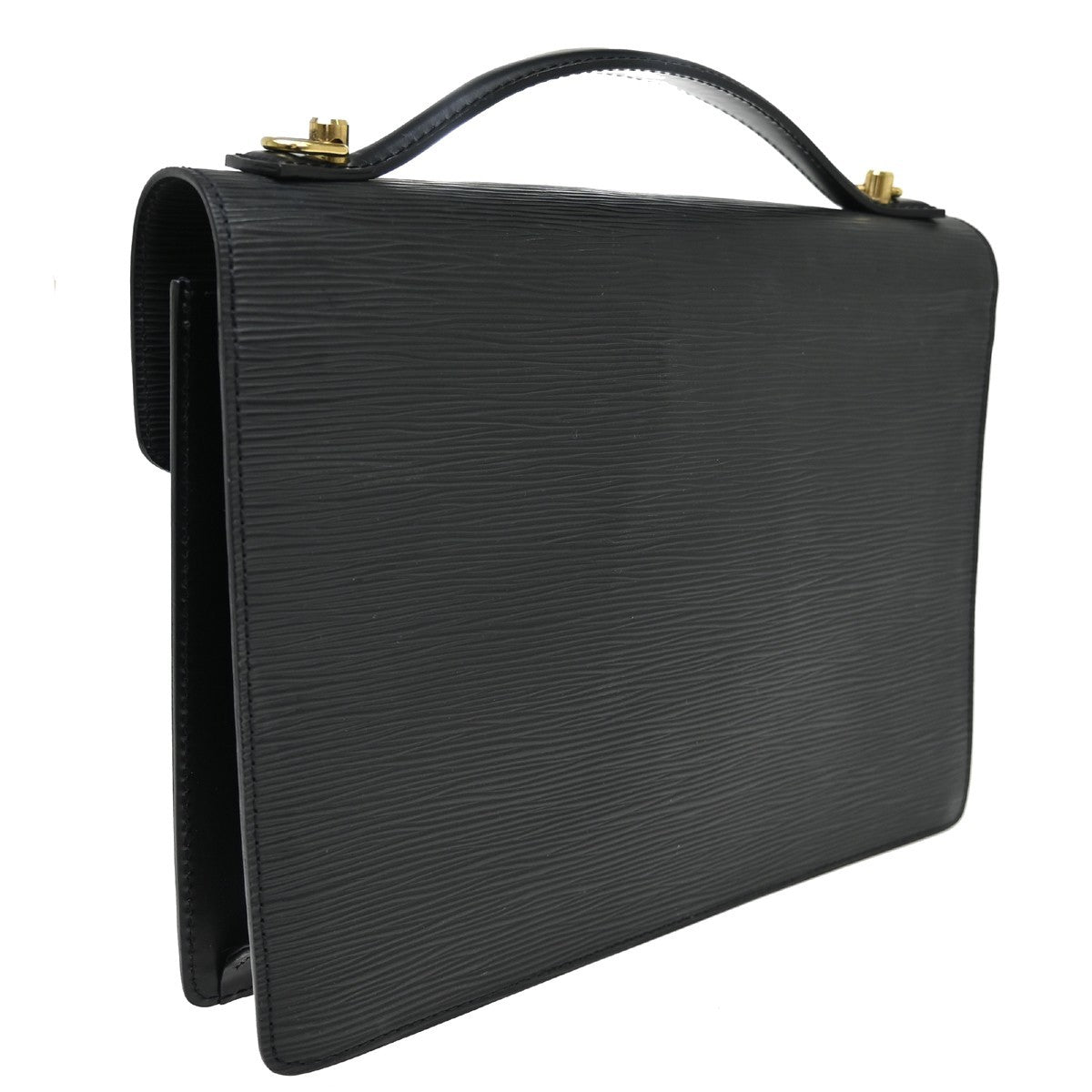 Louis Vuitton Monceau Handbag Epi Leather, Black, Leather, Handbag