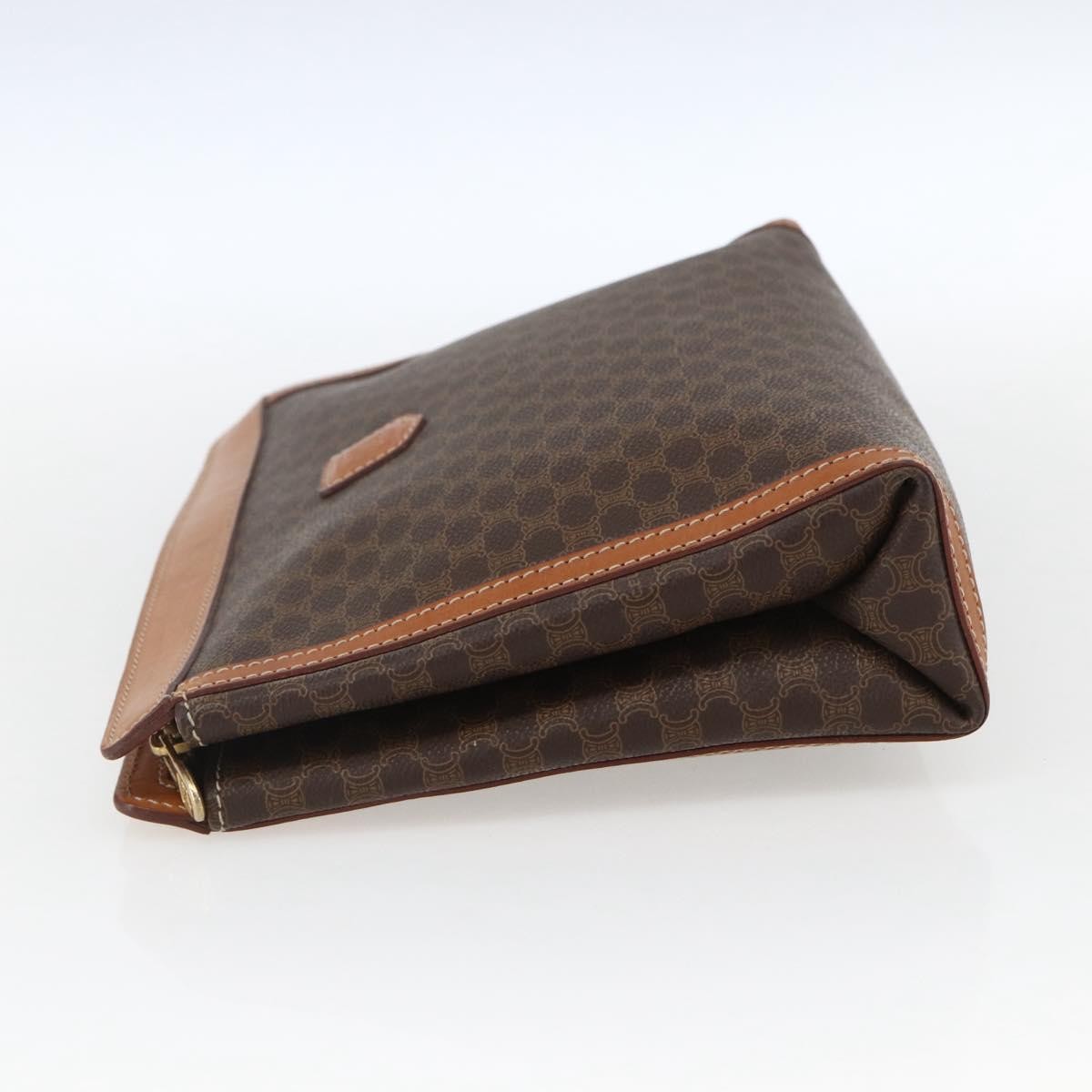 Celine Macadam Pochette Canvas, BROWN, PVC, Clutche & pouche