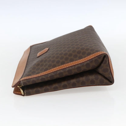 Celine Macadam Pochette Canvas, BROWN, PVC, Clutche & pouche
