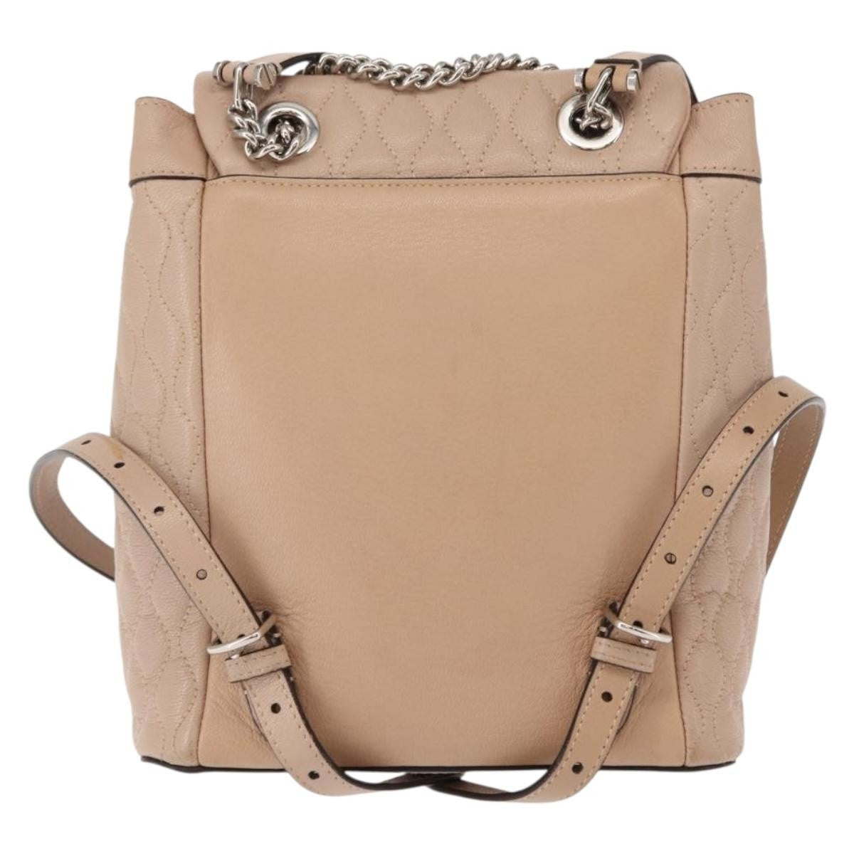 Bally Vintage Backpack Quilted Leather, Pink, Leather, Backpack