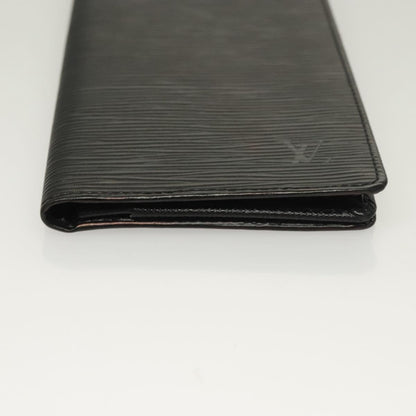 Louis Vuitton Porte Cartes Wallet Epi Leather, BLACK, LEATHER, Wallets