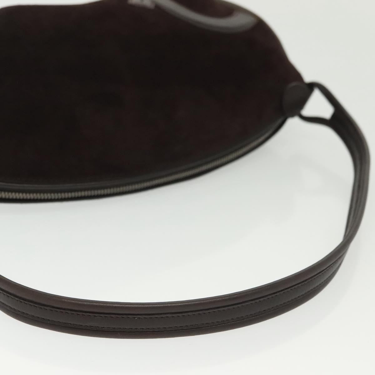Salvatore Ferragamo Pochette Pony Hair, BROWN, SUEDE, Shoulder bag