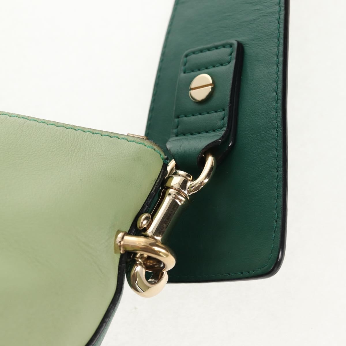 Chloe Bicolor Baylee Satchel Leather, GREEN, LEATHER, Handbag