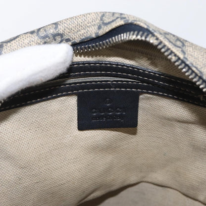 Gucci Front Zip Messenger GG Coated Canvas, NAVY, CANVAS, Shoulder bag