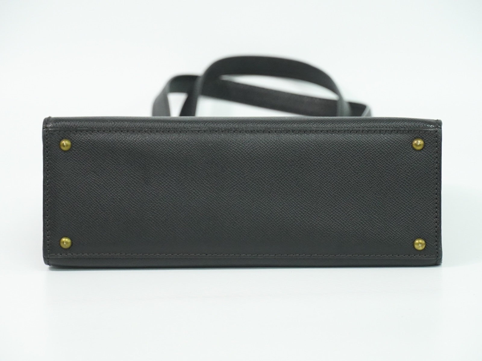 Chanel Vintage Logo Tote Leather, BLACK, LEATHER, Tote bag