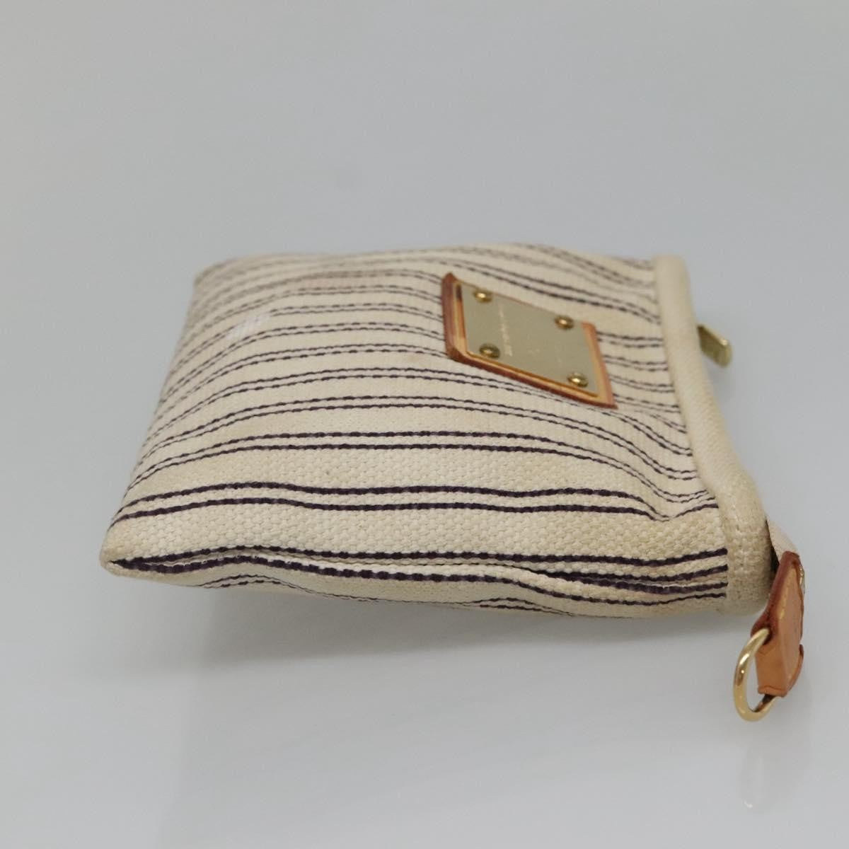 Louis Vuitton Antigua Pouch Canvas, WHITE, CANVAS, Clutche & pouche