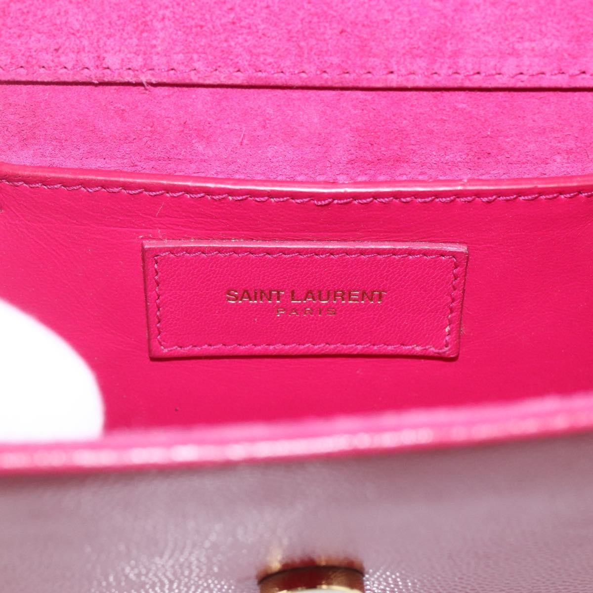 Saint Laurent Classic Monogram Crossbody Bag Grainy Leather, RED, LEATHER, Clutche & pouche