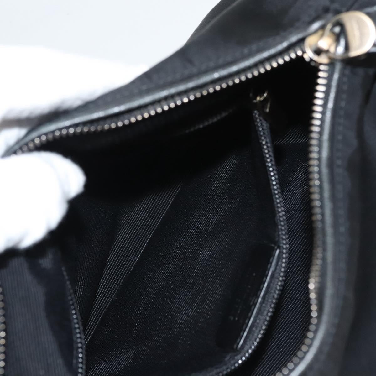 Salvatore Ferragamo Vala Shoulder Bag Nylon, BLACK, NYLON, Shoulder bag