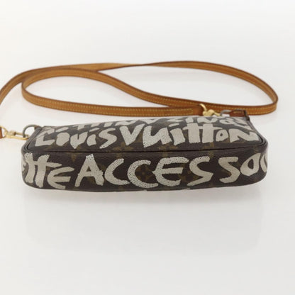 Louis Vuitton Pochette Accessoires Limited Edition Monogram Graffiti, Brown, Canvas, Clutch