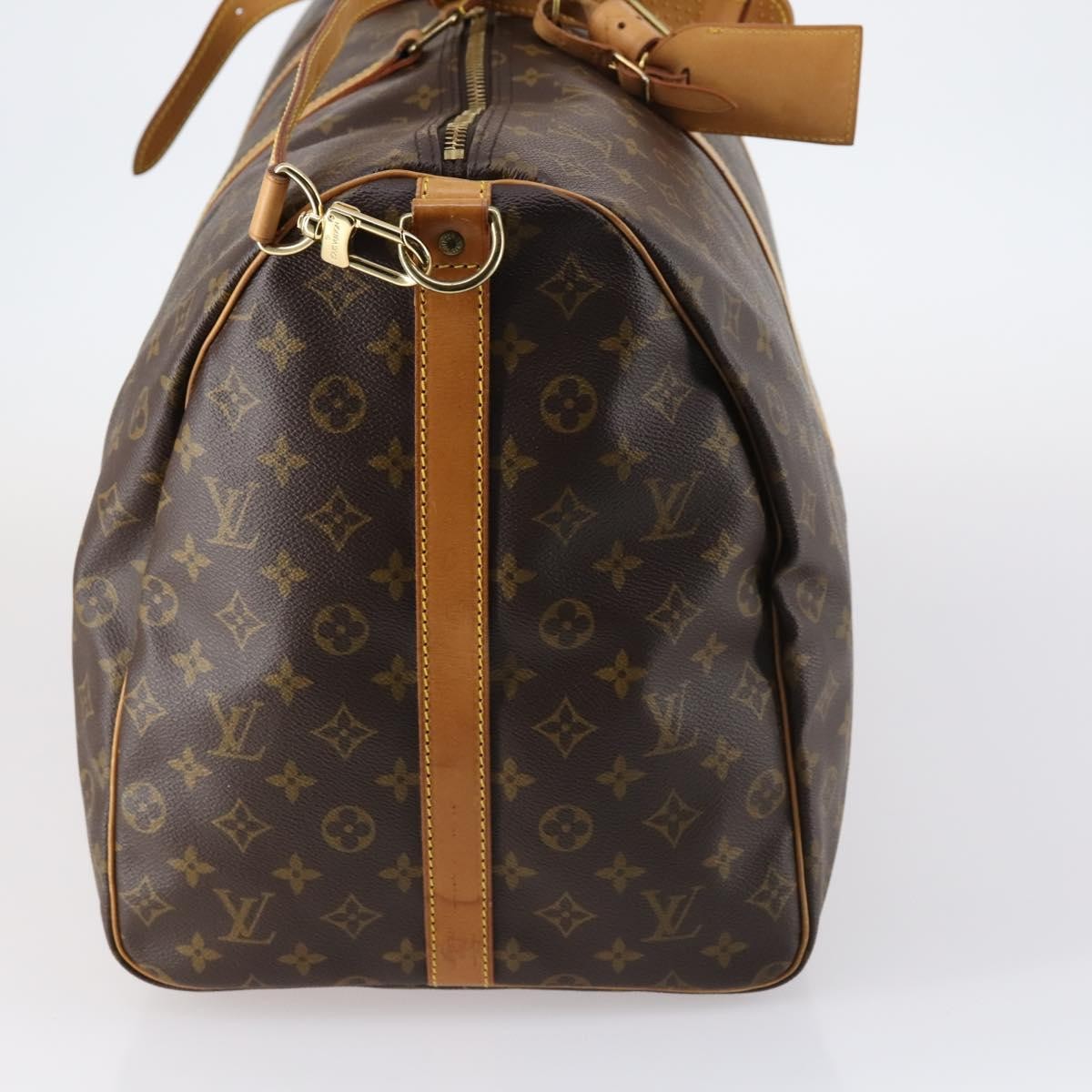 Louis Vuitton Keepall Bandouliere Bag Monogram Canvas, BROWN, CANVAS, Travel bag