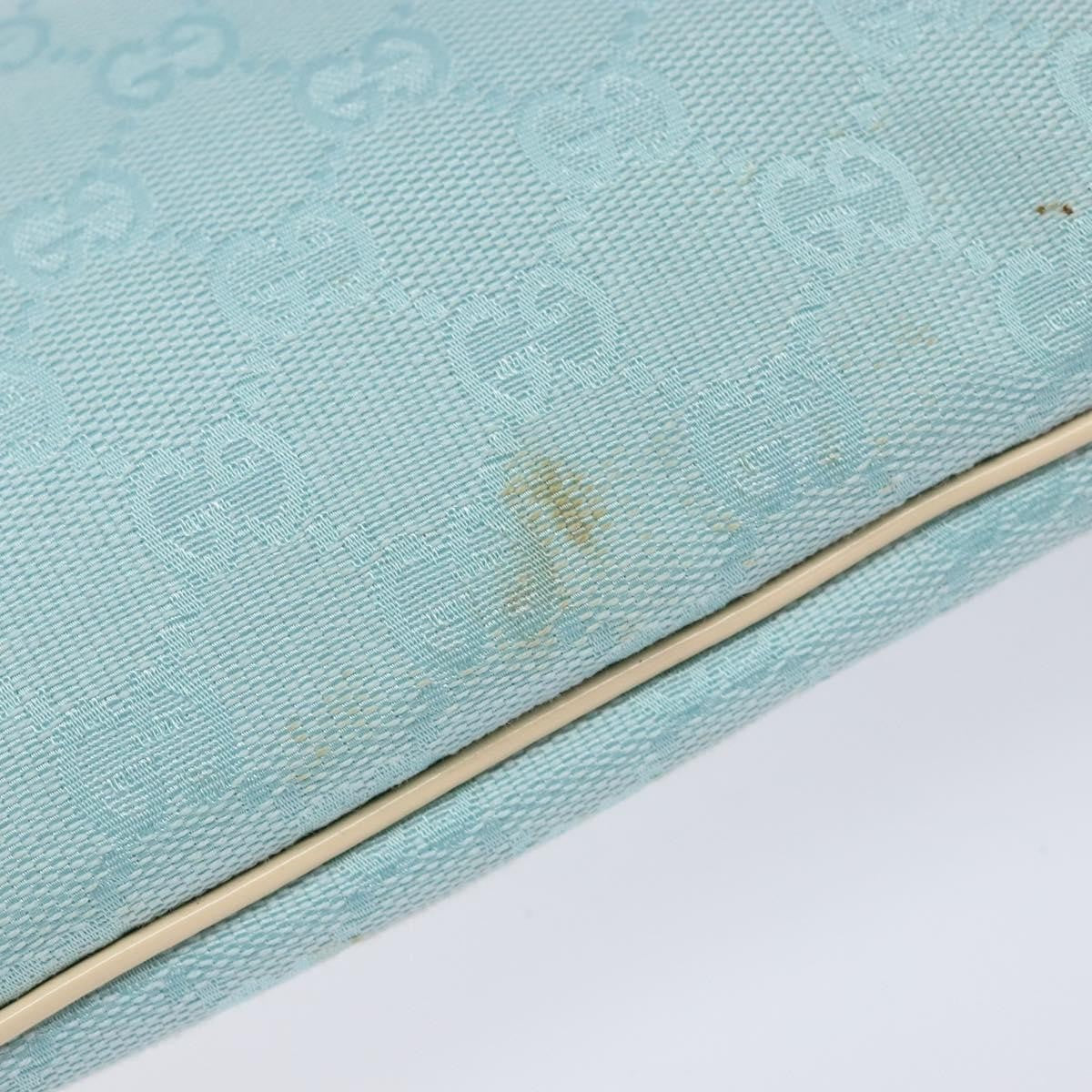 Gucci Vintage Zip Hobo GG Canvas and Patent, BLUE, CANVAS, Shoulder bag