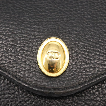 Christian Dior Vintage CD Handbag Leather, BLACK, LEATHER, Handbag