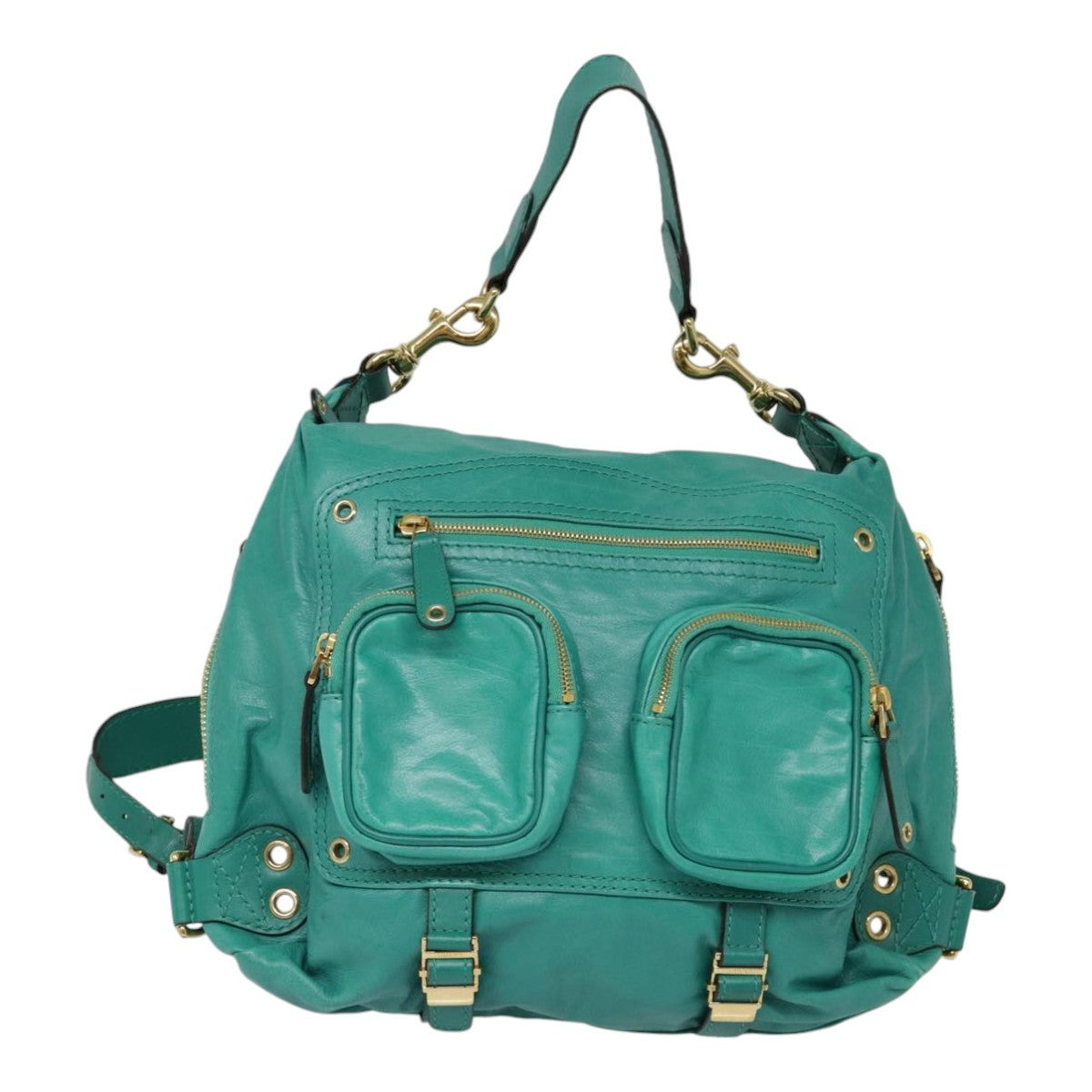 Gucci Darwin Convertible Backpack Leather, GREEN, LEATHER, Backpack