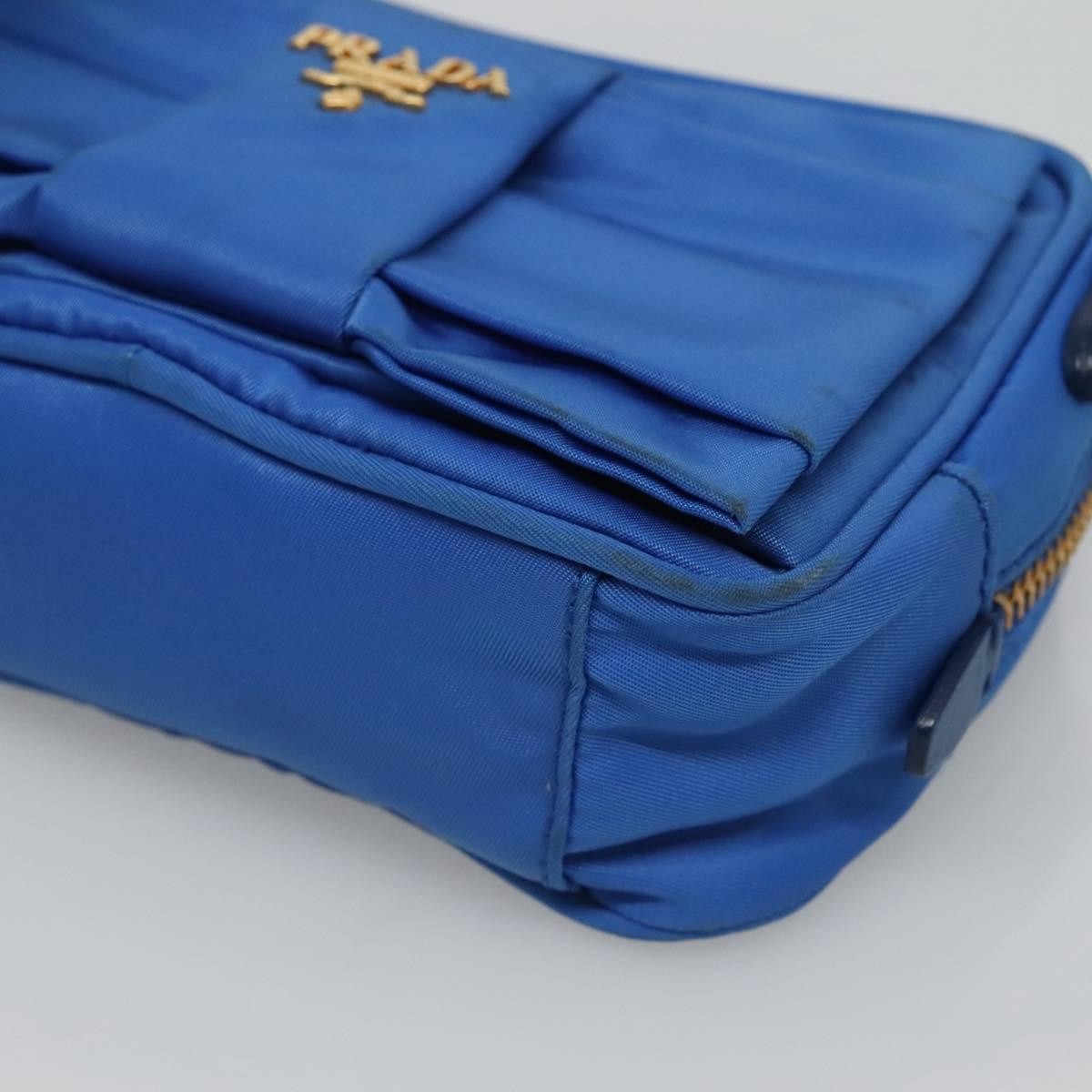 Prada Bow Camera Crossbody Bag Tessuto, BLUE, NYLON, Shoulder bag